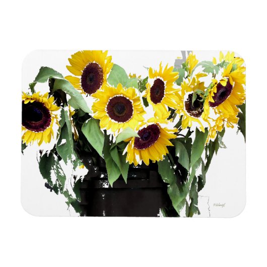 Magnet Flexible Bouquet de tournesol (Horizontal)