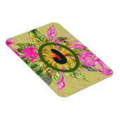 Magnet Flexible Bouquet et lettre de fleurs de baume rose (Côté Droit)