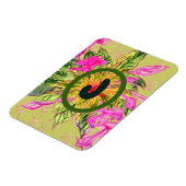 Magnet Flexible Bouquet et lettre de fleurs de baume rose (Côté Gauche)