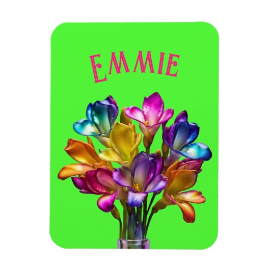 Magnet Flexible Bouquet floral de Freesia (Vertical)