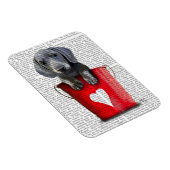 Magnet Flexible Bouquets d'amour Chiot de Dachshund (Côté Droit)