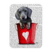 Magnet Flexible Bouquets d'amour Chiot de Dachshund (Vertical)