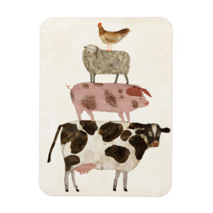 Magnet Flexible Bourgeons de basse-cour - vache, porc, moutons, et