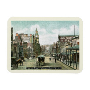 Magnet Flexible Bourke St., Melbourne, Australie Style Vintage