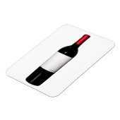 Magnet Flexible Bouteille de vin (Étiquette blanc) Aimant Flexi (Côté Gauche)