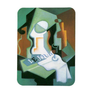 Magnet Flexible Bouteille et Compotier par Juan Gris, Cubisme Vint