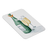 Magnet Flexible Bouteilles de champagne et deux verres (Côté Droit)