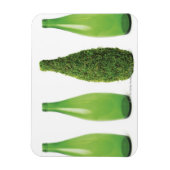 Magnet Flexible Bouteilles en verre vert montrant le recyclage et (Vertical)
