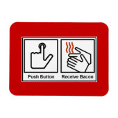 Magnet Flexible Bouton Push, Bacon de réception (Horizontal)