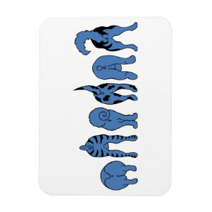 Magnet Flexible Boutons de chien bleu