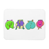Magnet Flexible Boutons de hamster colorés (Horizontal)
