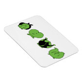 Magnet Flexible Boutons de hamster vert (Côté Droit)