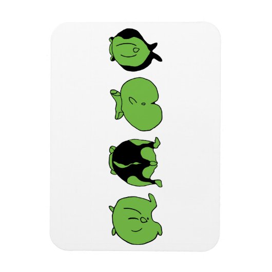 Magnet Flexible Boutons de hamster vert (Vertical)