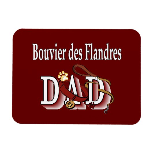 Magnet Flexible Bouvier des Flandres Papa (Horizontal)