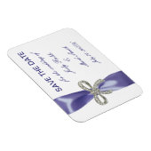 Magnet Flexible Bow Diamond Bleu Violet Enregistrer l'aimant Date (Côté Droit)