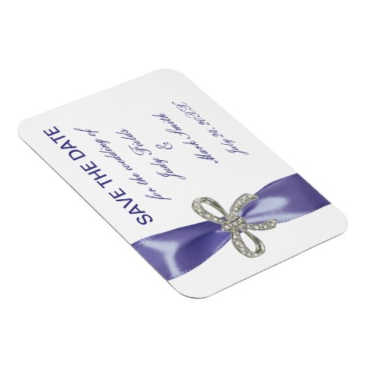 Magnet Flexible Bow Diamond Bleu Violet Enregistrer l'aimant Date (Côté Droit)