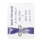 Magnet Flexible Bow Diamond Bleu Violet Enregistrer l'aimant Date (Vertical)