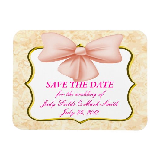 Magnet Flexible Bow rose Enregistrer l'aimant de date (Horizontal)