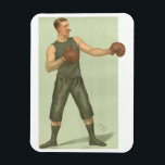 Magnet Flexible Boxer vintage avec troncs verts longs<br><div class="desc">Belle illustration d'un boxeur vintage dans sa position de combat. Ce pugiliste est prêt à faire douze tours dans ses longs troncs verts. Achetez votre exemplaire aujourd'hui !</div>