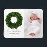 Magnet Flexible Boxwood peint à la main - photo de la première Noë<br><div class="desc">Célébrez l'esprit de vacances avec notre aimant photo de Noël personnalisable! Parfait pour capturer vos moments de fête préférés, cet aimant vous permet de créer un souvenir unique qui met en valeur la joie et l’amour de votre famille pendant la période des fêtes. Cet aimant photo de Noël comporte une...</div>
