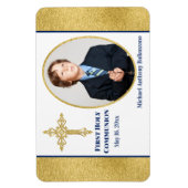 Magnet Flexible Boys Gold White Marine Holy Communion (Vertical)