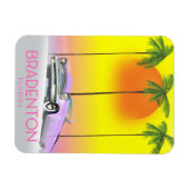 Magnet Flexible Bradenton Florida Classic voiture affiche de voyag (Horizontal)