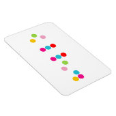 Magnet Flexible Braille aveugle alphabet lettres bonjour texte (Côté Droit)