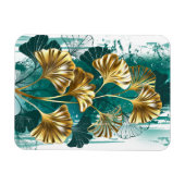 Magnet Flexible Branche avec Feuilles d'or Ginko Biloba (Horizontal)