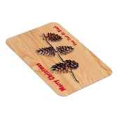 Magnet Flexible Branche de cône de pin sur bois (Côté Droit)
