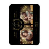 Magnet Flexible Branches d'or Elégant 2 photos personnalisées Mari (Vertical)