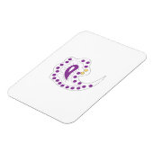 Magnet Flexible Bransoletka z serduszkiem Style, aubergine légère (Côté Gauche)