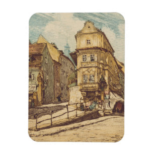 Magnet Flexible Bratislava par Richard Lux Siècle Eau-forte coloré