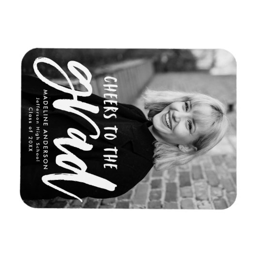 Magnet Flexible Bravo à la Grad Script Photo Graduation (Horizontal)