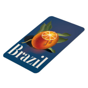 Magnet Flexible Brazil Oranges travel poster