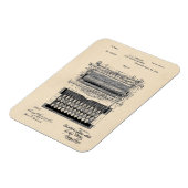 Magnet Flexible Brevet de machine à écrire vintage (Côté Gauche)