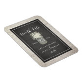 Magnet Flexible Brick blanc Bébé's Breath Wedding Save The Date (Côté Droit)