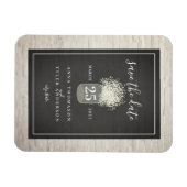 Magnet Flexible Brick blanc Bébé's Breath Wedding Save The Date (Horizontal)