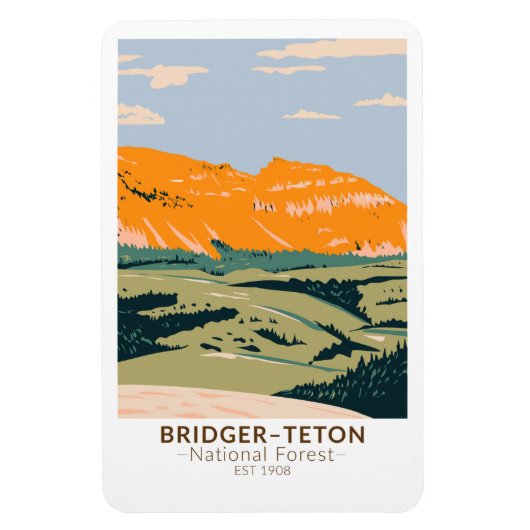 Magnet Flexible Bridger Teton National Forest Sheep Mountain (Vertical)