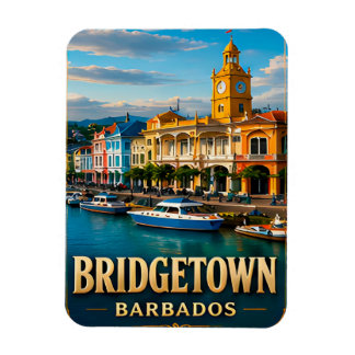Magnet Flexible 📍 Bridgetown Barbade Souvenir de Voyage Pour Tour