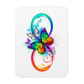 Magnet Flexible Bright infinity with rainbow butterfly (Vertical)