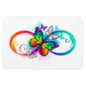 Magnet Flexible Bright infinity with rainbow butterfly (Horizontal)