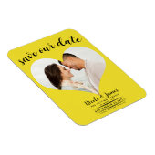Magnet Flexible Bright Yellow Heart Photo Wedding Enregistrer la d (Côté Droit)