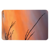 Magnet Flexible Brindilles avec coucher de soleil orange, rouge, v (Horizontal)