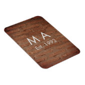 Magnet Flexible Brique de pierre rustique marron ajouter nom lettr (Côté Droit)