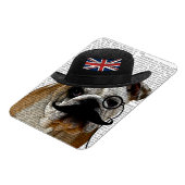 Magnet Flexible British Bulldog et Bowler Casquette (Côté Gauche)