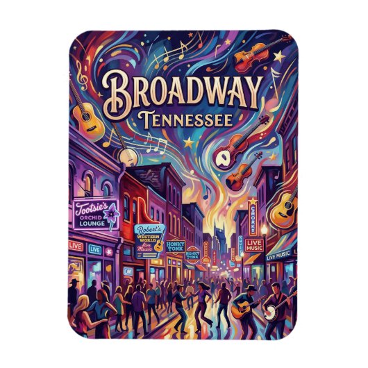 Magnet Flexible Broadway Tennessee (Vertical)