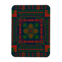 Broderie palestinienne Tatreez rouge vert 5 Motif