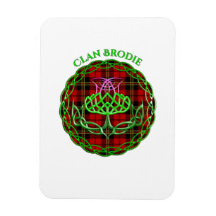 Magnet Flexible Brodie Scottish Tartan Celtic Thistle