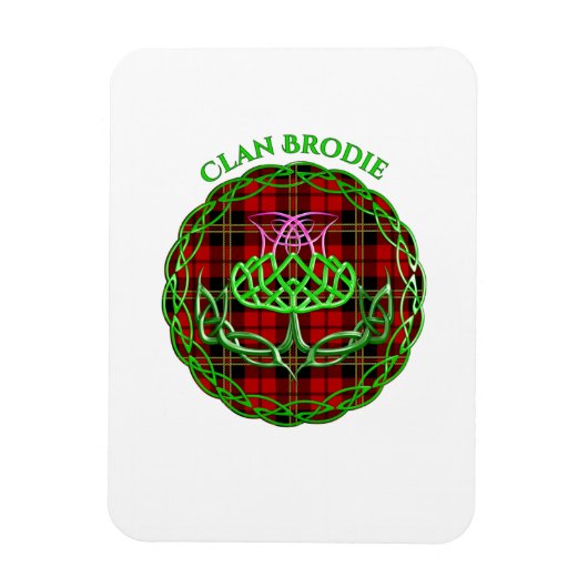 Magnet Flexible Brodie Scottish Tartan Celtic Thistle (Vertical)