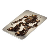 Magnet Flexible Bronze Steampunk Robot Sculpture (Côté Gauche)
